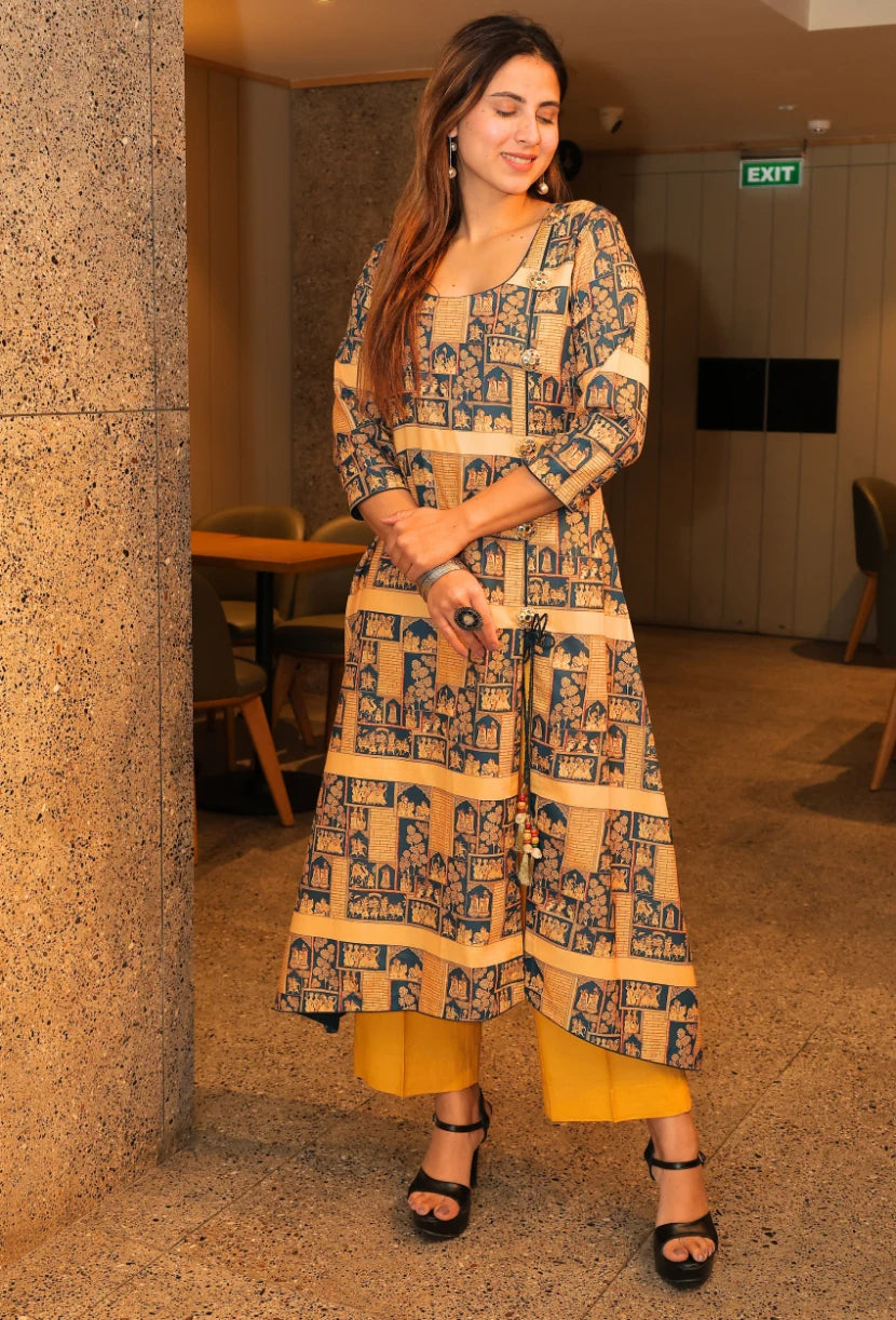 Almas  Monument - A-Line Tunic Kurti Set